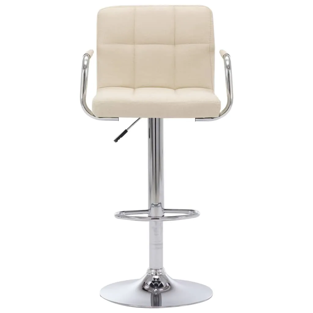 Sgabello Luxury SYFAX™ Crema in Tessuto - Eccellenza nell'Arredo Bar