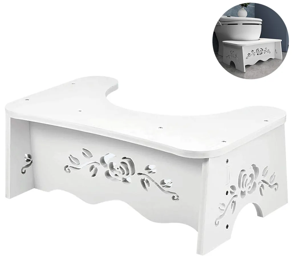 Ergonomischer Toilettenhocker Gegen Verstopfung - Grau, 40x21x17 Cm