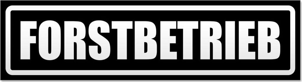 Forstbetrieb invertiert Magnetschild Schild magnetisch