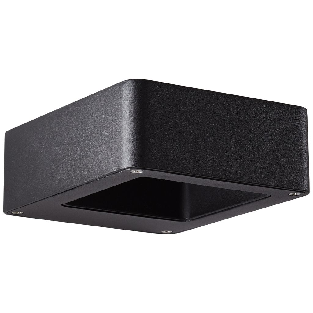 BRILLIANT LED Außenwandleuchte Golda | moderne und dekotrative Outdoorleuchte | schwarz | 14,5x12cm | 1x 7W LED integriert | 660 lm | 3.000 K |...