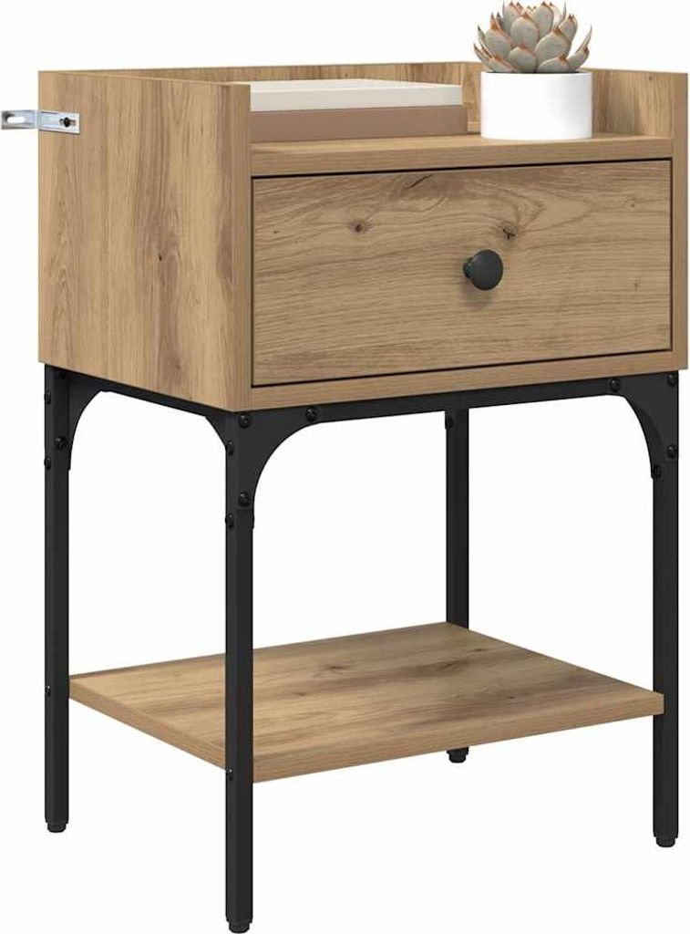 (Design 2026) Nachttisch Artisan-Eiche 40 x 29 x 60cm Holzwerkstoff - HOMMIE 692182 - Nachttische & -schränke