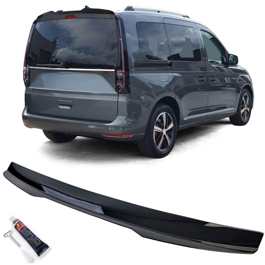 Für VW Caddy V SB ab 2020- mit Heckklappe Dachspoiler Heckspoiler Schwarz Glanz in der Farbe Schwarz von Carparts-Online GmbH