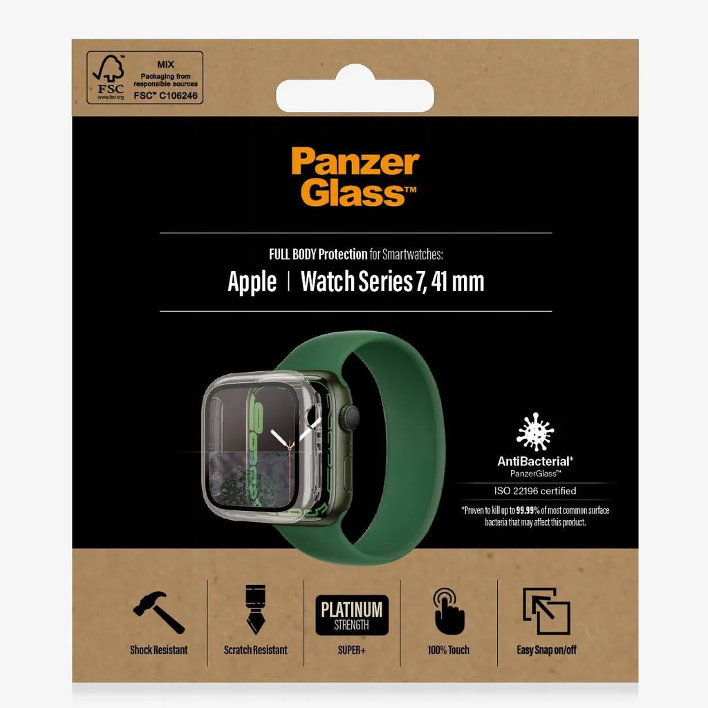 PanzerGlass Apple Watch 41mm S9/8/7 | Vetro Full Body Trasparente - 7