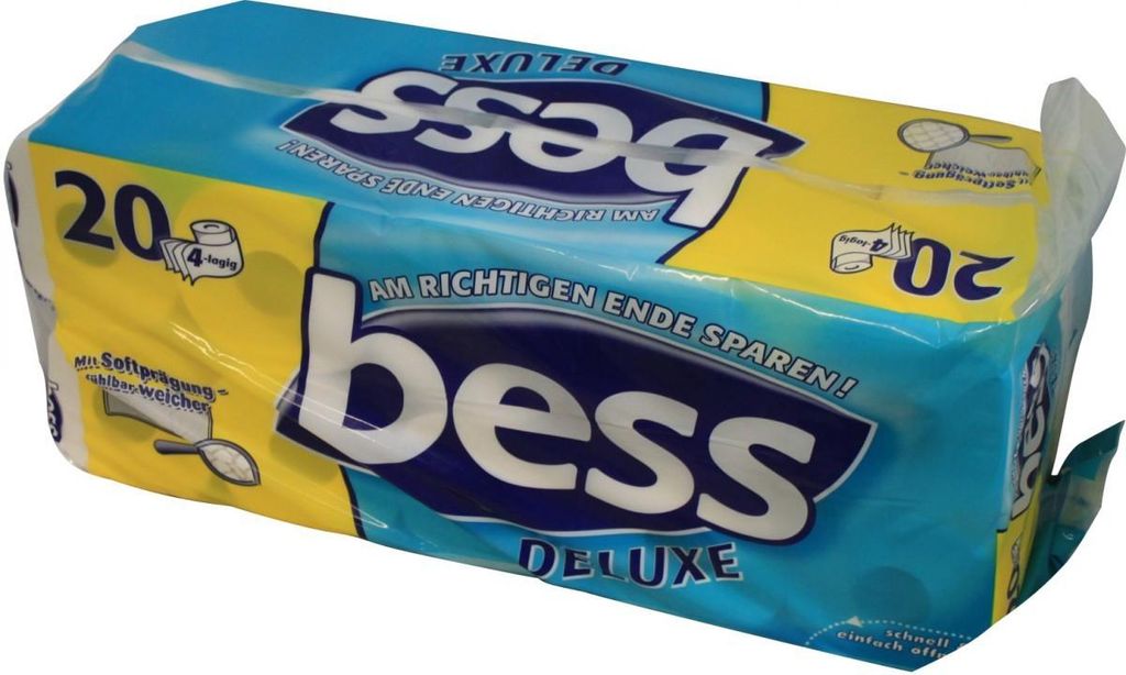 Bess Deluxe Toilettenpapier 4-lagig 20 x150 Blatt Produktbild 