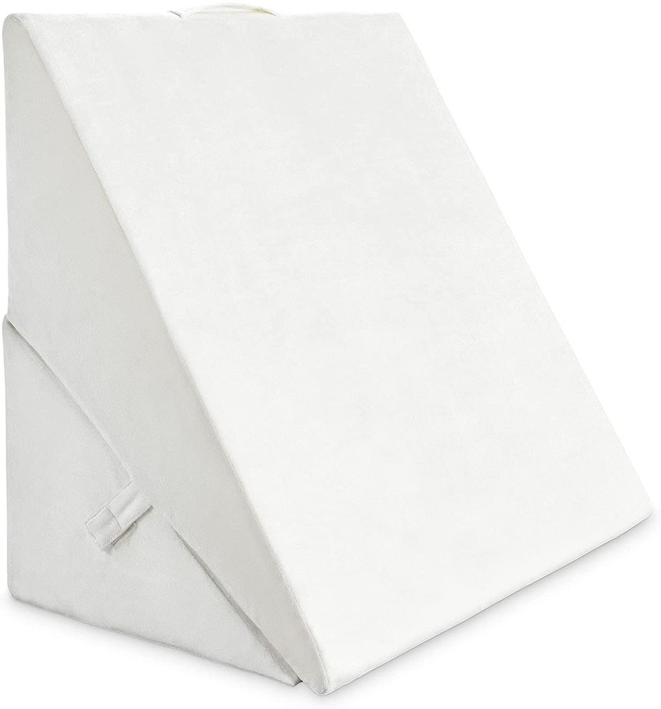 Multifunktionales Keilkissen für Bett & Couch, 2 teiliges Rückenkissen mit abnehmbarem Bezug & Klettverschluss, Lesekissen, Rückenlehne im Bett ...