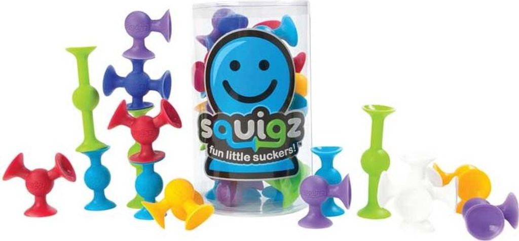 Tomy Fat Brain Squigz Starter Bauset 22 kleine Saugnäpfe Produktbild 