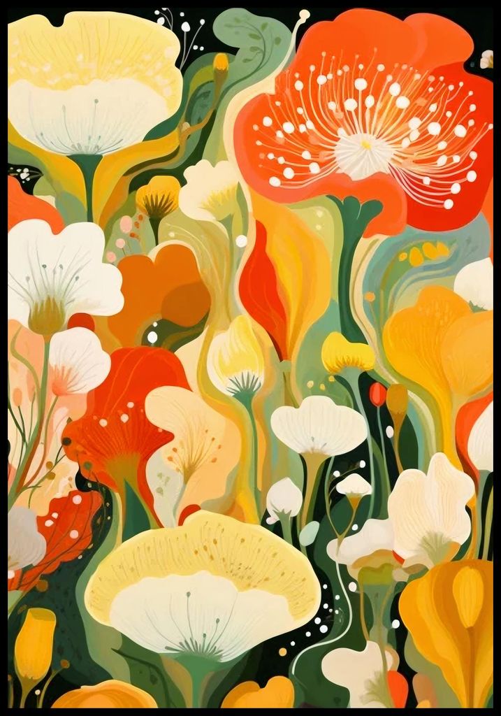 Plakat 68x98cm Blumenparadies