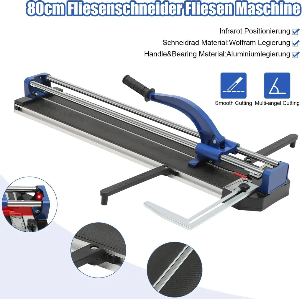 Coupe-carreaux pour pose de sol et faïence avec guide laser de précision