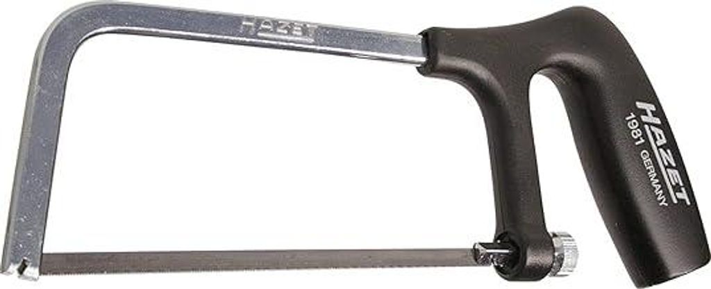 HAZET Metall-Säge 1981 I Säge-blatt aus chromlegiertem Werkzeug-Stahl mit Glasfaser verstärktem Kunststoffgriff, für Sägeblätter: 150 mm, Zä...
