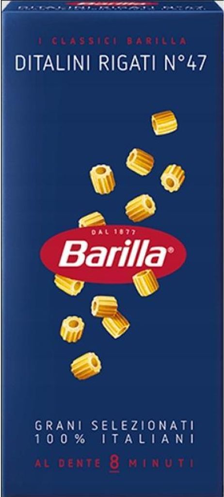 16x Pasta Barilla - Ditalini Rigati N.47 - 500g - Produktbild 