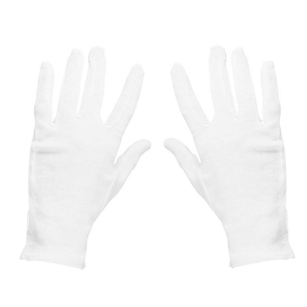 Handschuhe weiß Kostüm-Zubehör, Größe:L