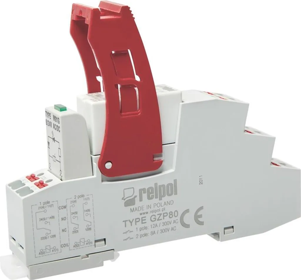 Relais d'interface PUSH-IN haute performance 2 NO 8A 250V AC