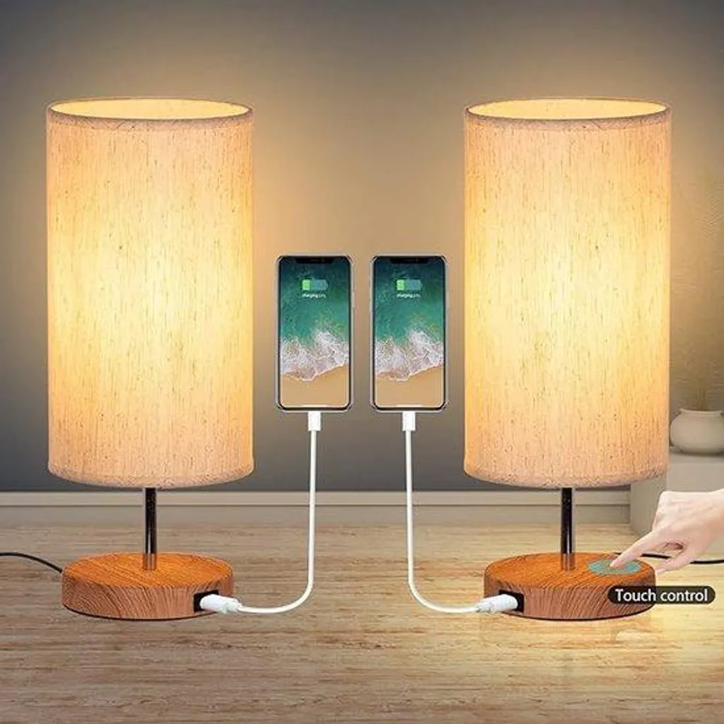 Lampe de Chevet LED avec Chargement Rapide - Idéal Salon et Chambre