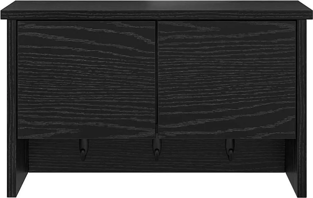 Comodino da Parete Maison Exclusive Rovere Nero 50x20x30 cm - 6