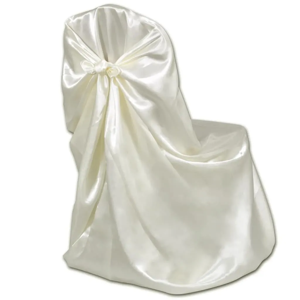Coprisedie Matrimonio Crema 12 pz | Fodere Eleganti per Banchetti - 3