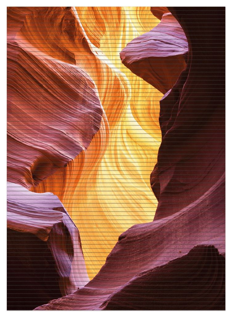 Wallario Duschmatte Antirutschmatte Badmatte Fußmatte Schlucht aus Sandstein in Arizona Antelope Canyon, Größe ca. 90 x 65 cm