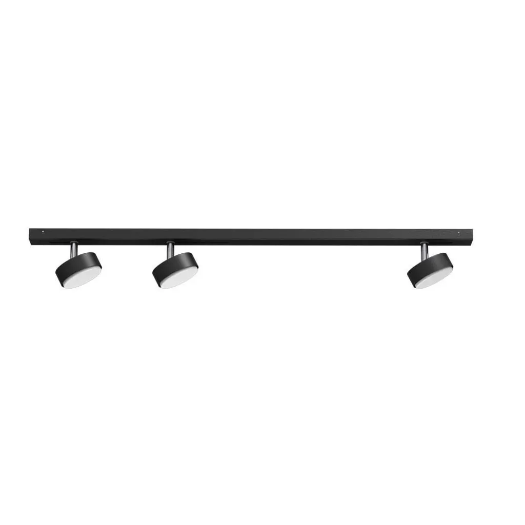 Éclairage de cuisine moderne noir 100 cm avec 3 spots SYSTEM LINE