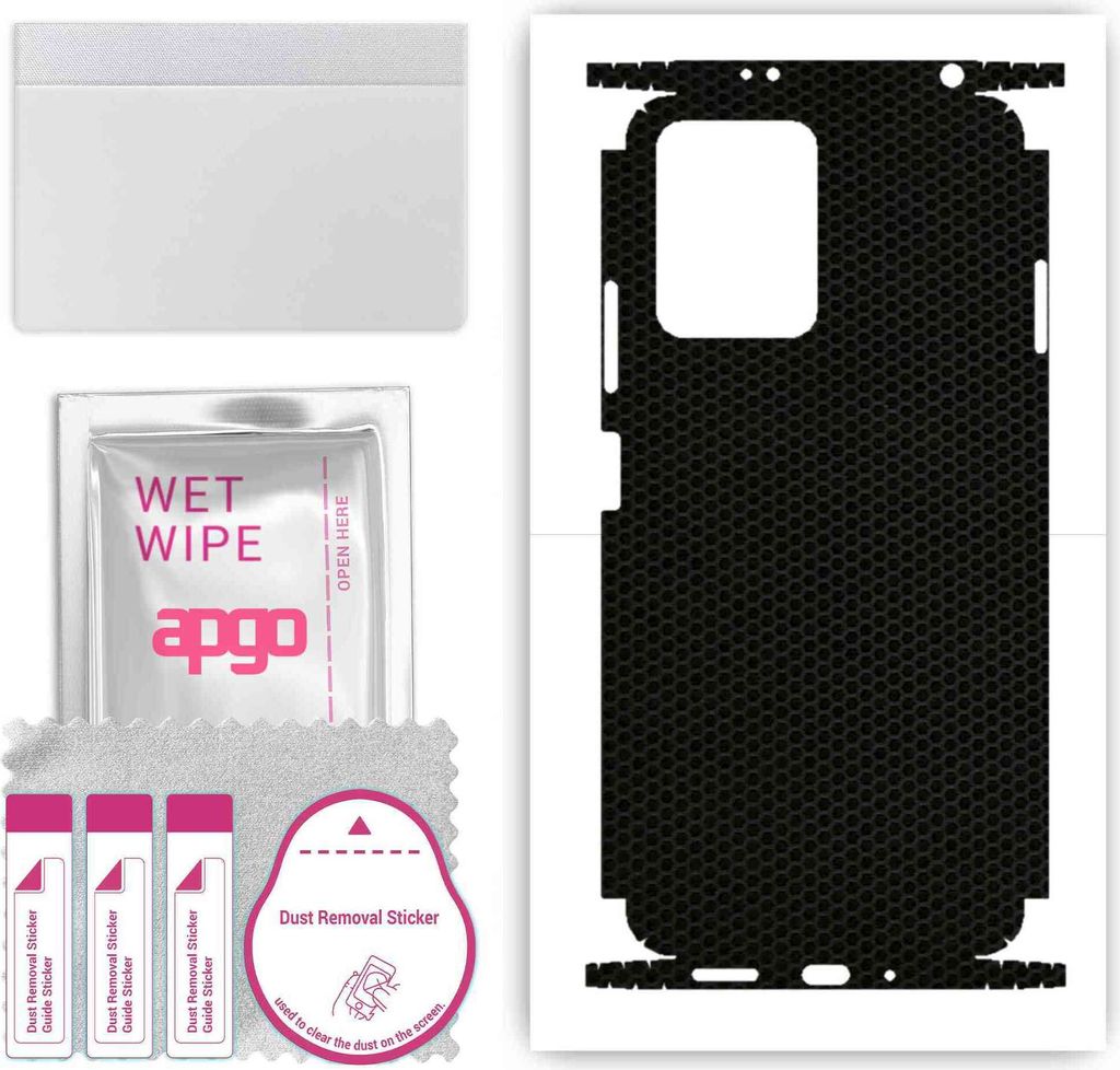 apgo Rückseite + Seiten Schutzfolie, Skin, kompatibel mit Xiaomi Redmi Note 12 5G, Hinten Displayschutzfolie aus Vinylfolie, kratzfest, einfache M...