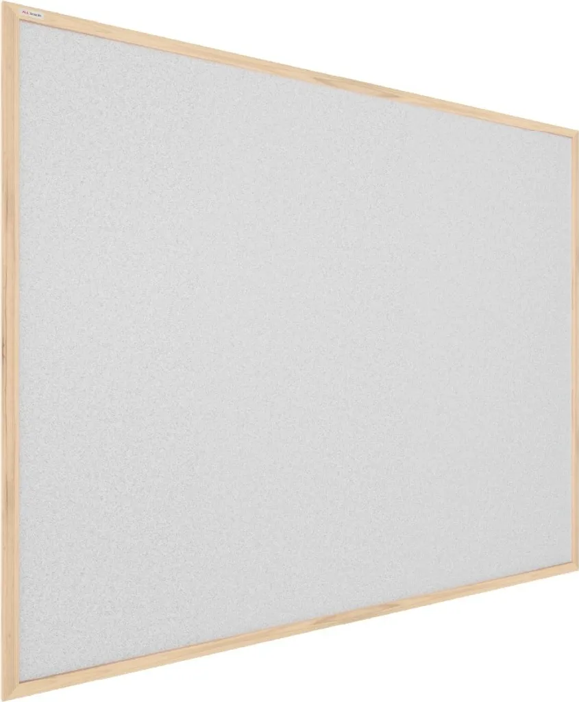 Bacheca in sughero grigio chiaro (cornice in legno) 60x40 cm