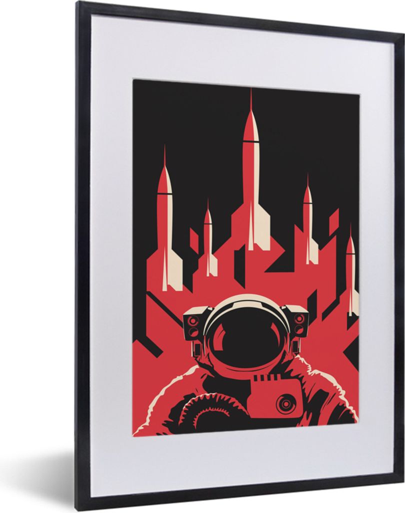 MuchoWow® MuchoWow® Gerahmtes Poster Astronaut - Rakete - Produktbild 