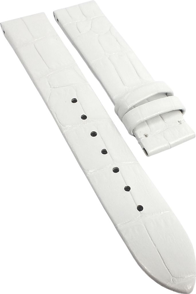 Candino | Uhrenarmband Leder weiß Kroko-Optik ohne Schließe | C4360/1