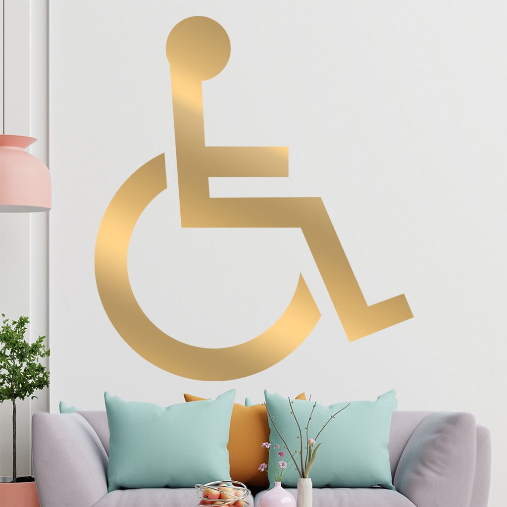 KIWISTAR Behinderung - Rollstuhl Wandtattoo in 6 Größen - Wandaufkleber Wall Sticker - Dekoration, Küche, Wohnzimmer, Schlafzimmer, Badezimmer
