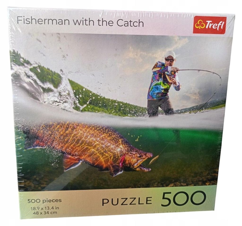 Trefl Puzzle Square Box Nature Fisherman 500 Teile Produktbild 