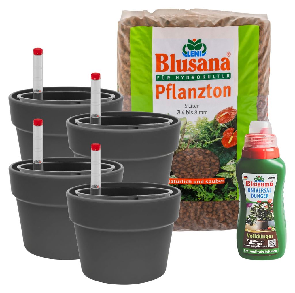 LENI Hydrokultur Komplett-Set mit Blumentopf Kulturtopf Produktbild 