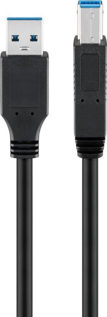 Goobay USB 3.0 SuperSpeed Kabel, schwarz, USB 3.0-Stecker Produktbild 