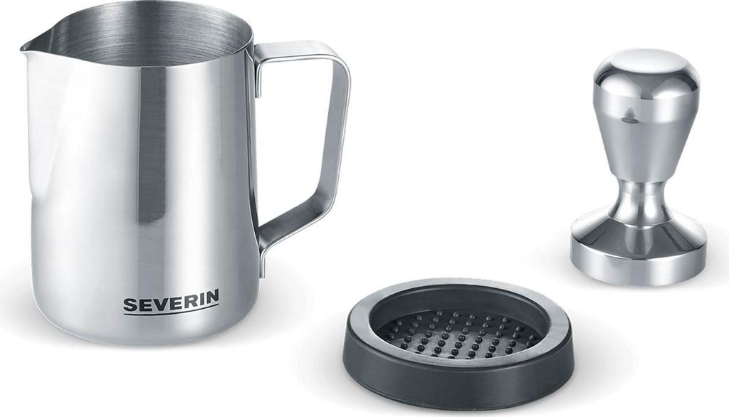 Severin Barista-Starterset Siebträgermaschinen ZB 5996 silber Barista Set Siebträgermaschine Zubehör Starterset Kaffeemaschine