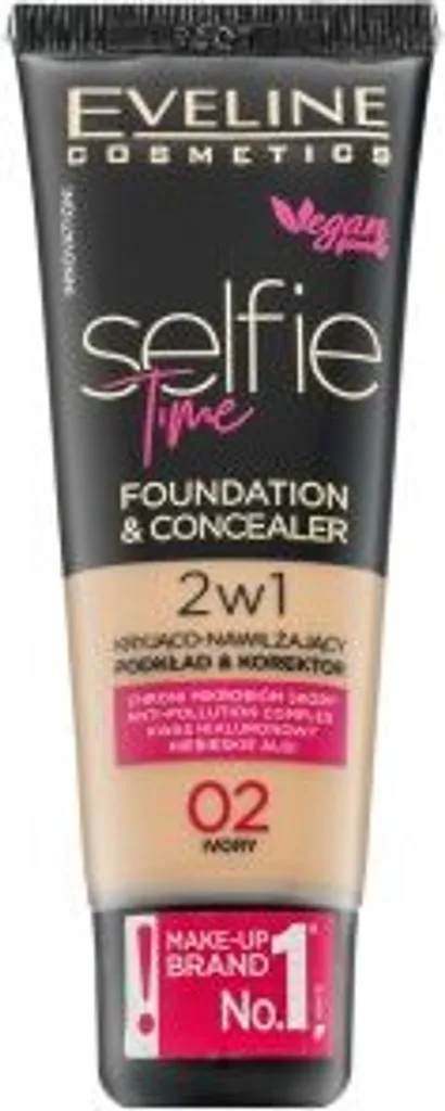 Make-up Eveline Selfie Time 2in1 Ivory 02 - Trucco Professionale 30ml