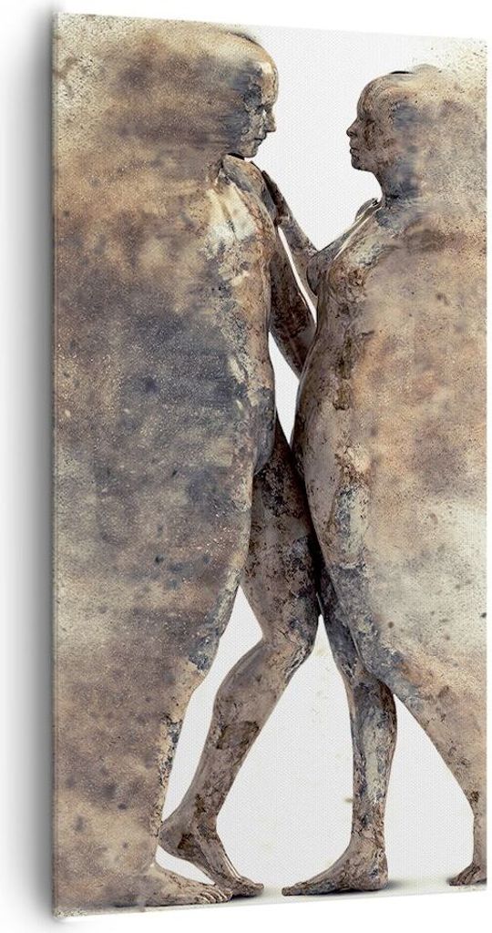 Bild auf Leinwand - Leinwandbild - Staub eine Frau ein Mann der Liebe - 65x120cm - Wand Bild - Wanddeko - Leinwanddruck - Bilder - Kunstdruck - Lei...