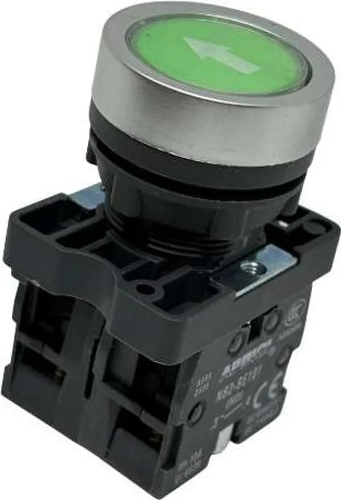 Commande de montée-descente pour treuil - Bouton vert 1 x NO et 1 x NC