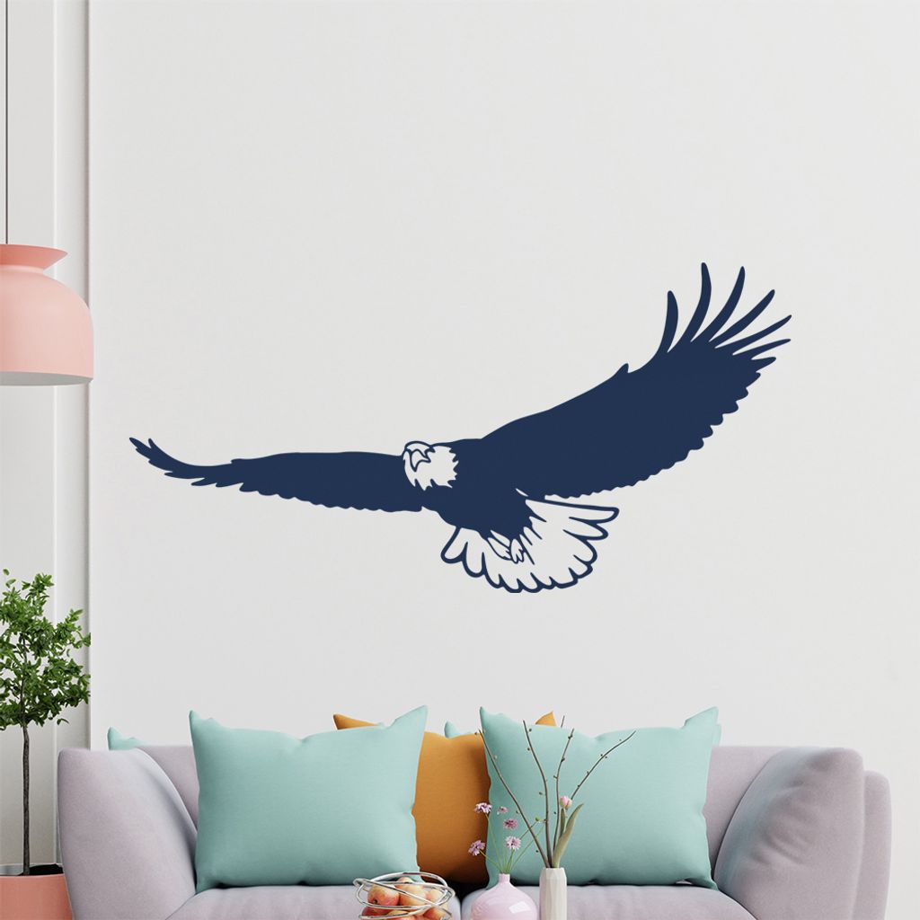 KIWISTAR Adler - Flug Gleiten Beobachter Auge Wandtattoo in 6 Größen - Wandaufkleber Wall Sticker - Dekoration, Küche, Wohnzimmer, Schlafzimmer,...
