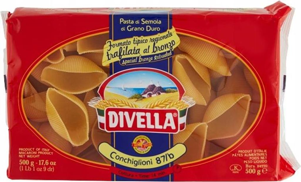 A package of pasta shells.