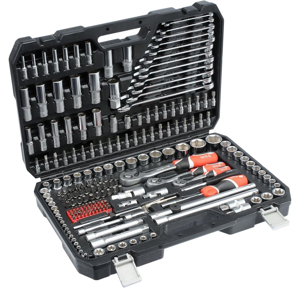 Sada náradia Yato YT-38841 oceľ 216 kusov 1/4" 3/8" 1/2" Obrázok produktu 