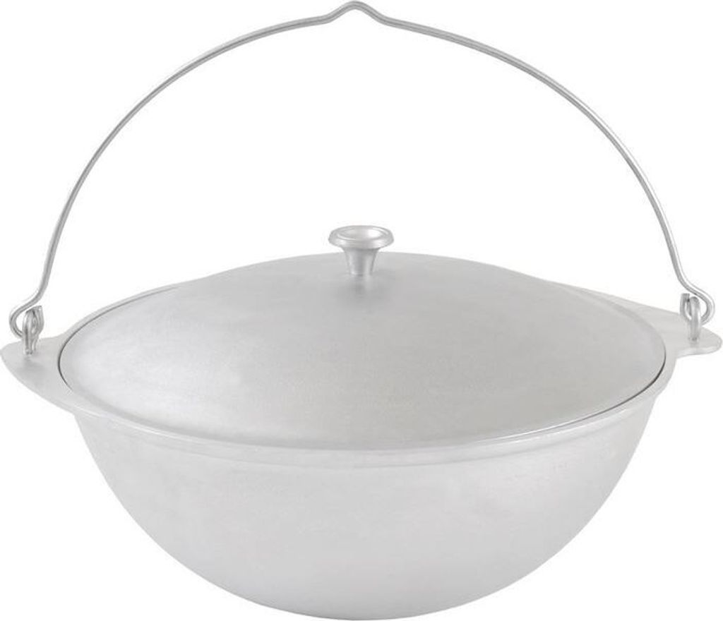 Kazan Asien Topf Tatarskij mit Deckel Kasan WOK 12 Liter für CAMPING Aluguss 201866