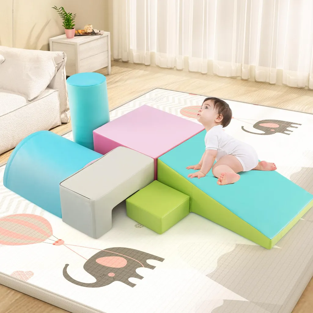 Cubes Souples en Mousse Colorée Multicolore pour l'Éveil des Petits - 2