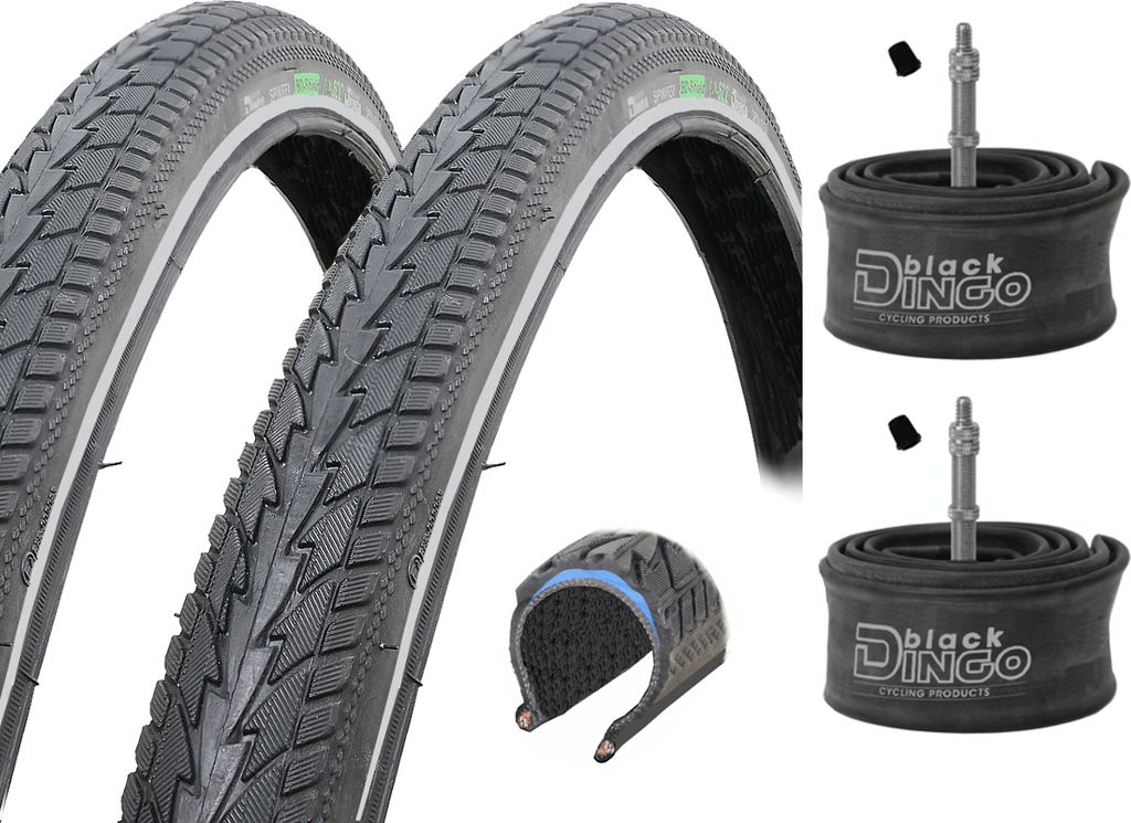 2 x Pannensicherer Fahrradreifen Black Dingo schwarz Reflex Produktbild 