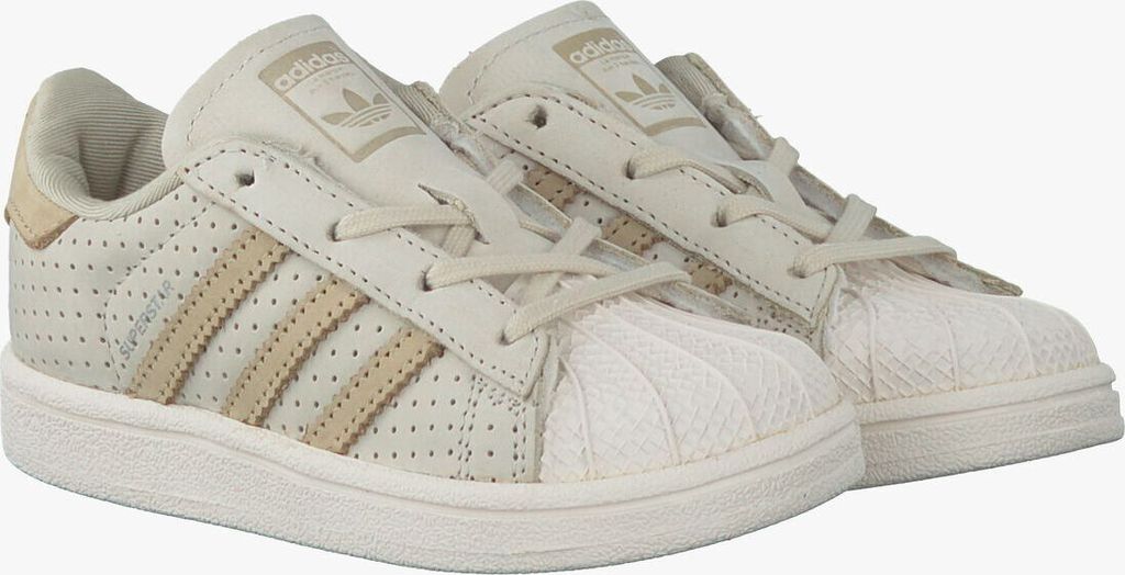 Adidas SUPERSTAR FASHION C Kinder Sneaker , BB2526 , Gr: 30 EU , Beige