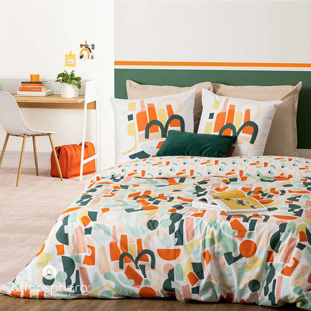 Set di biancheria da letto Art Deco Paon in cotone 240x220cm