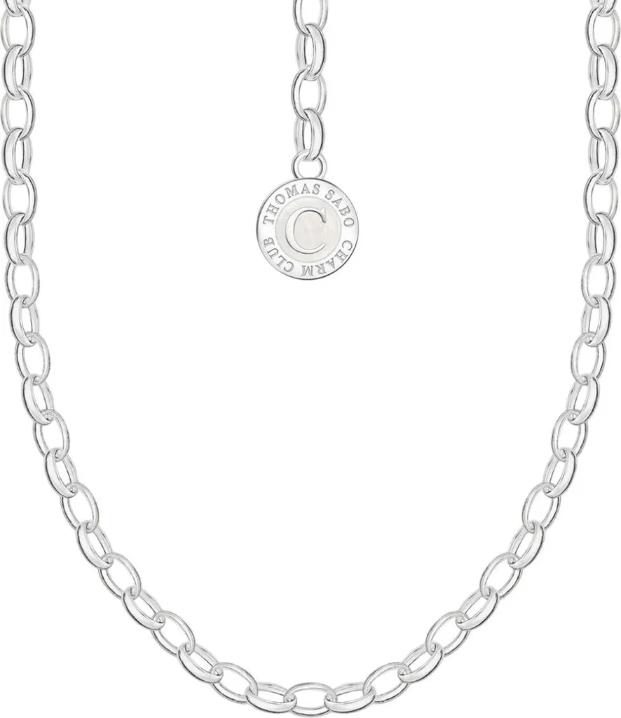 Chaîne Member en argent fin avec médaille Charmista Coin amovible