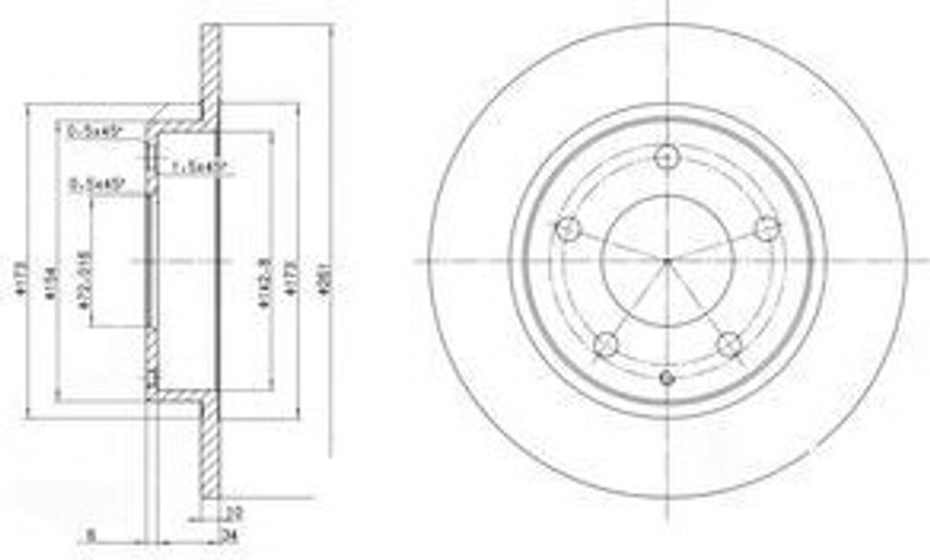 Dr!ve+ DP1010.11.0056 - OE 3415598 Bremsscheibe, Hinterachse für MX-6 (GD), MX-6 (GE), Premacy (CP), Xedos 6 (CA)
