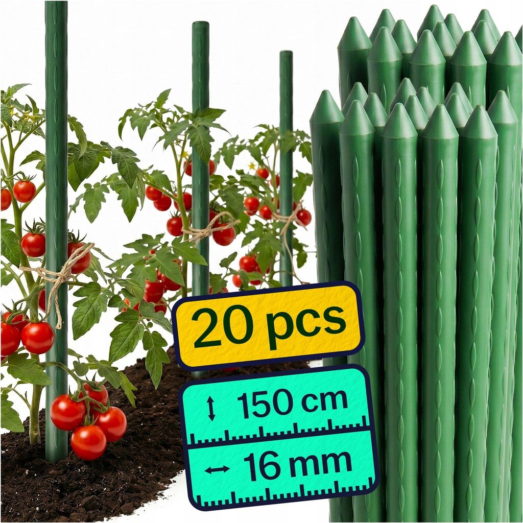 Tutori Per Pomodori, 150 Cm, Tutori In Acciaio Per Piante, Immagine del prodotto 