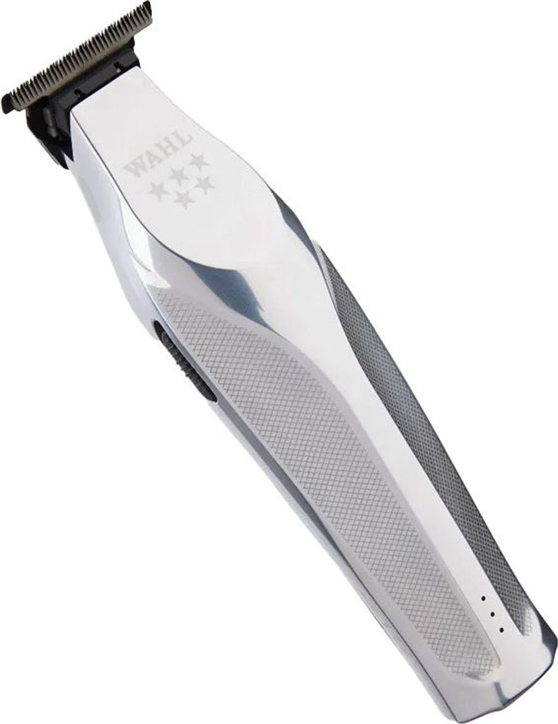 A silver and black WAHL trimmer is shown against a white background.