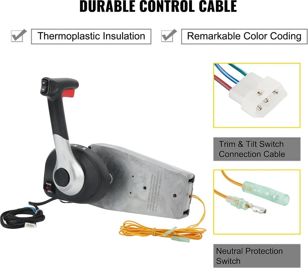 Commande d'Étrangleur Manuelle pour Bateau et Moteur Hors-Bord Universel