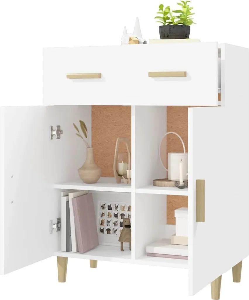 Credenza Bianca 69,5x34x89 Maison Exclusive | Mobiletto per Ufficio e Casa - 7