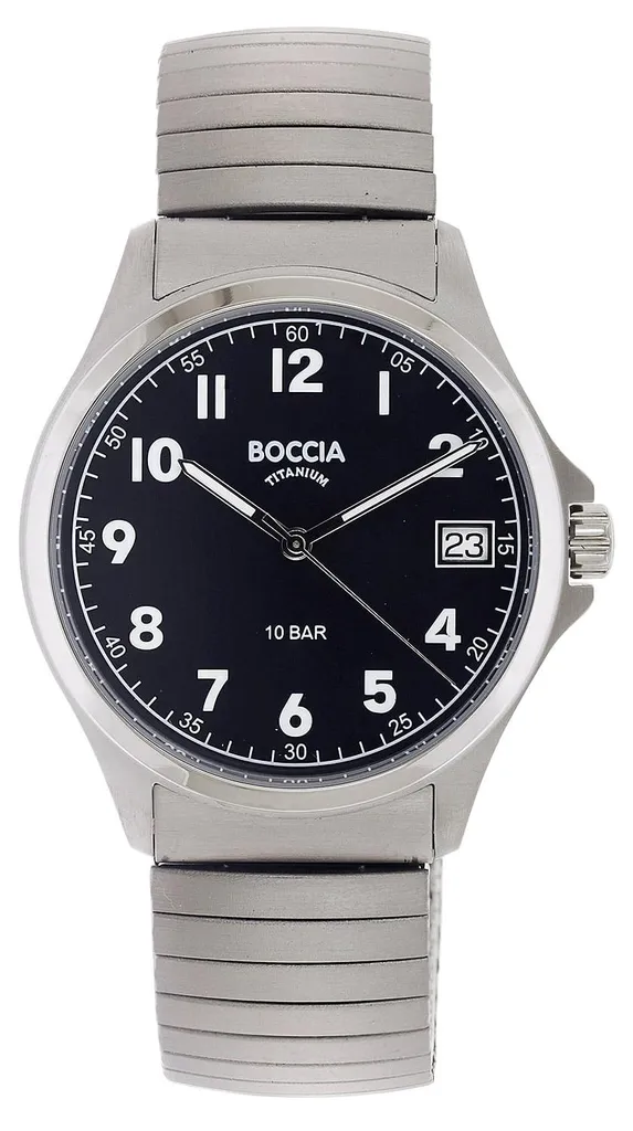 Montre Titane Homme Boccia 3678-02 Anti-allergie et Étanche 100m