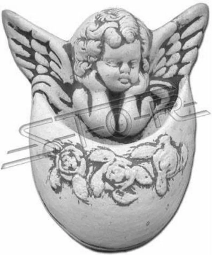 Rilievo della parete Lastra di pietra Immagine Angelo azteco Antil Rilievo della parete di pietra fusa Immagini Nuovo