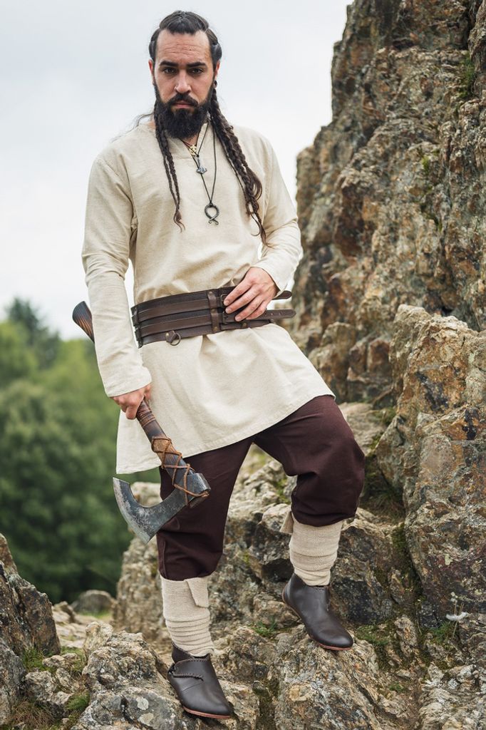 Wikinger Tunika aus Leinen - Natur M